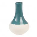 Small Petrol Blue Dipped Vase