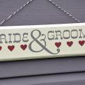 Romantic Wooden Sign Bride & Groom