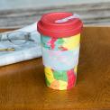 World Map Bamboo Travel Mug With Lid