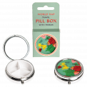 World Map Pill Box With Mirror