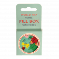 World Map Pill Box With Mirror