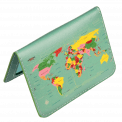 World Map Travel Card Holder