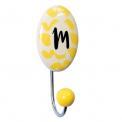 Painted Ceramic Letter Hook M