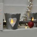 Zinc Heart Tealight Holder