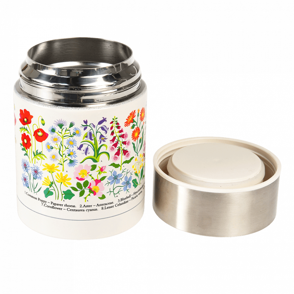Wild Flowers Stainless Steel Food Flask ﻿Rex London