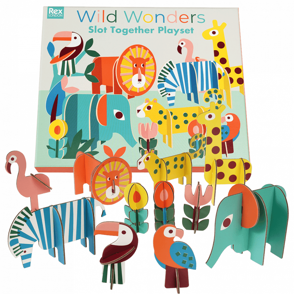 Wild Wonders Slot Together Playset ﻿Rex London