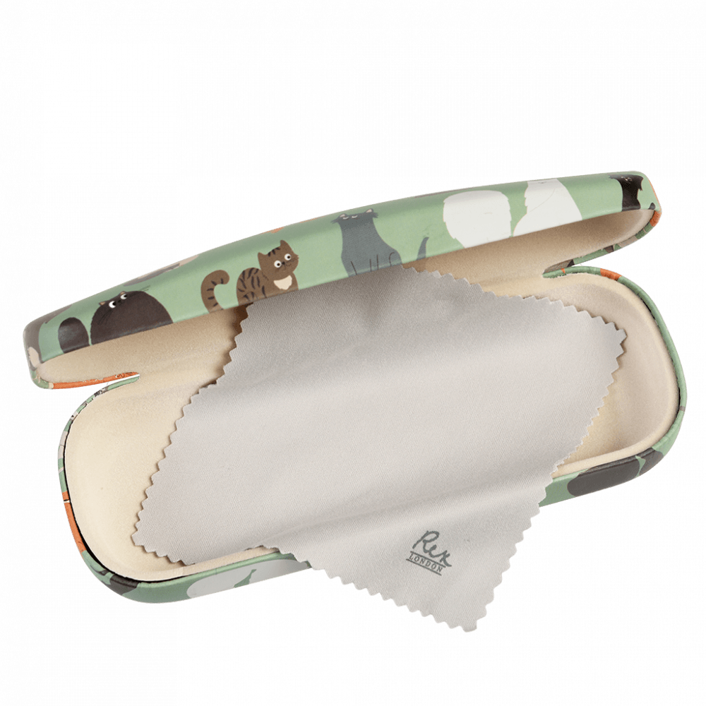 Nine Lives Glasses Case & Cleaning Cloth ﻿Rex London