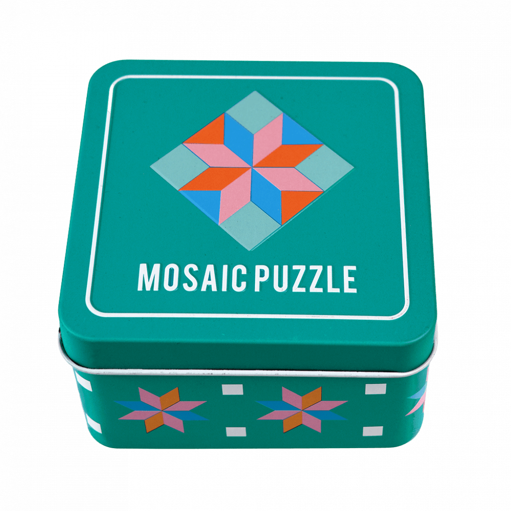 ﻿Wooden Mosaic Puzzle In A Tin ﻿Rex London