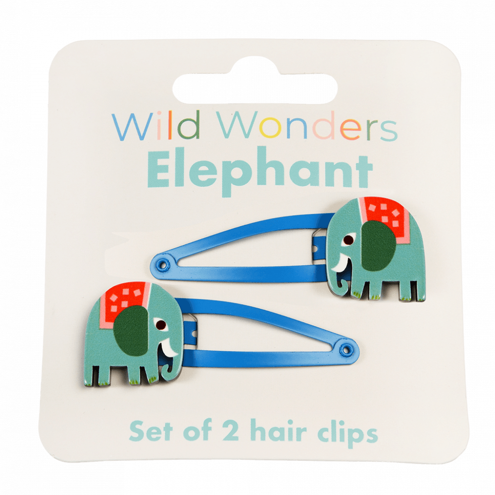 Wild Wonders Elephant Hair Clips (set Of 2) ﻿Rex London