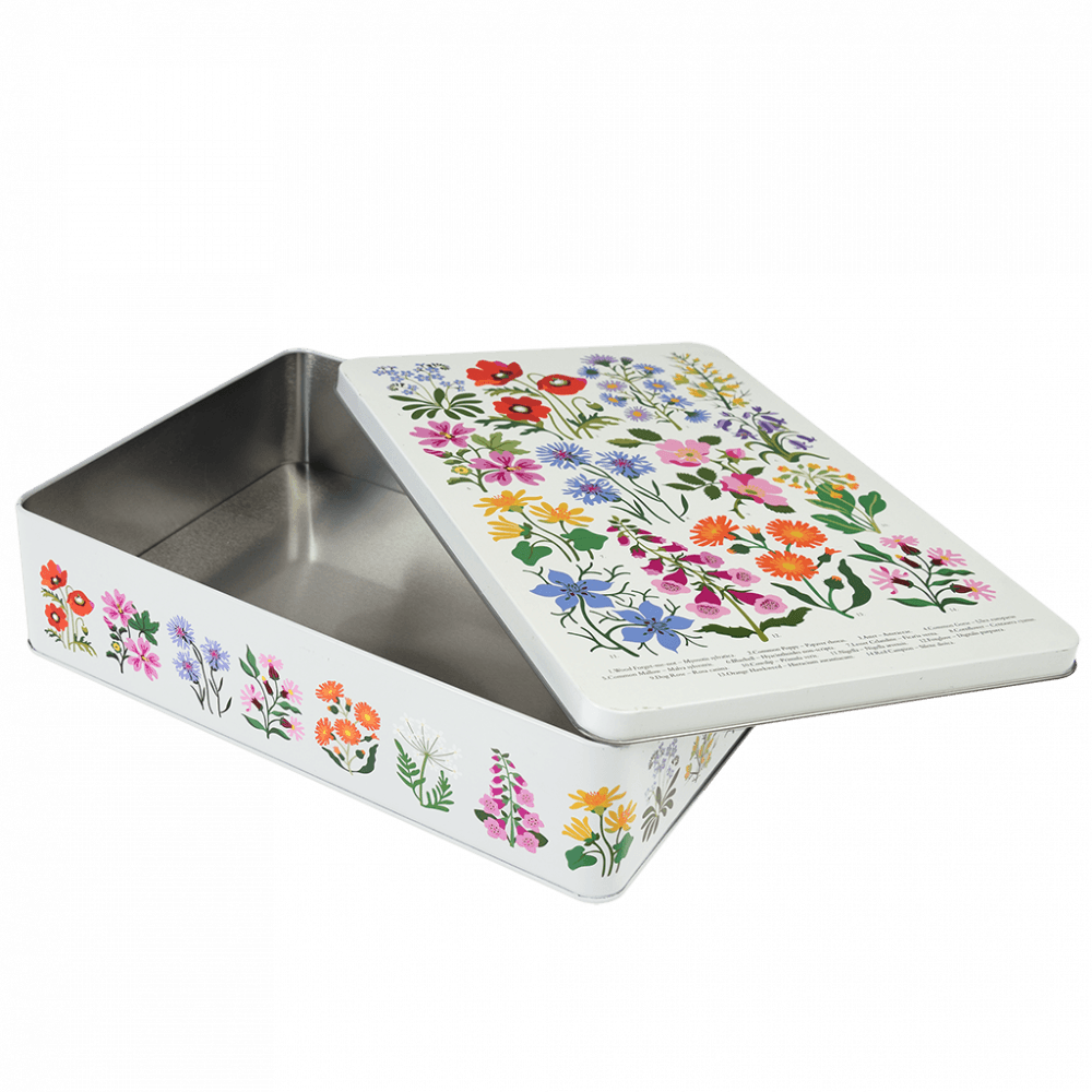Wild Flowers Biscuit Tin ﻿Rex London