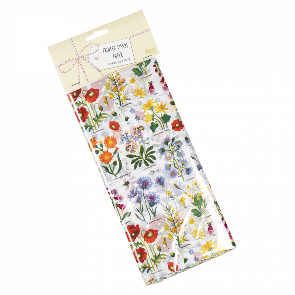 ﻿Wild Flowers Tissue Paper (10 Sheets) ﻿Rex London
