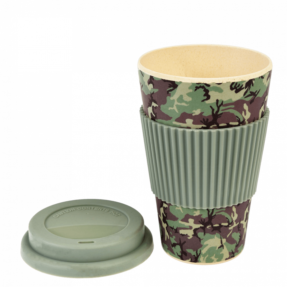 Camouflage Bamboo Travel Mug ﻿Rex London