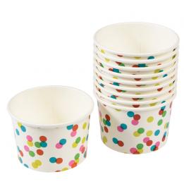 10 Confetti Design Ice Cream Pots