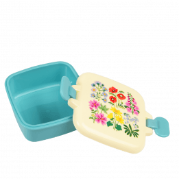 Wild Flowers snack pot with lid unclipped