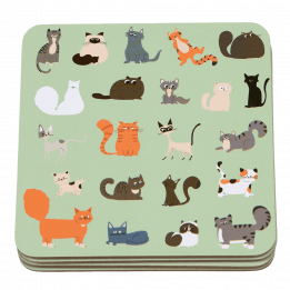 Nine Lives coasters (set of 4) stacked