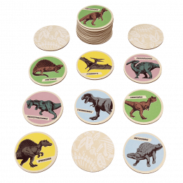 prehistoric land memory game pieces