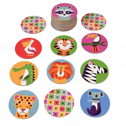 colourful creatures memory game pieces