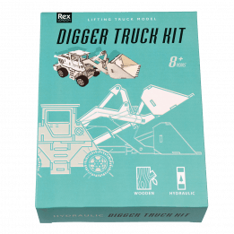 Hydraulic digger truck kit box front side