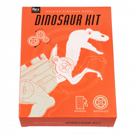Motorised dinosaur kit box front side