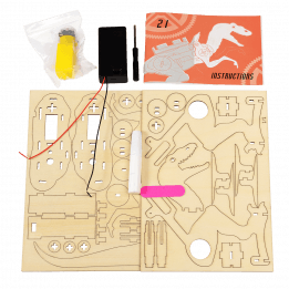 Motorised dinosaur kit components