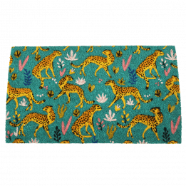 cheetah design doormat surface