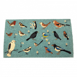 garden birds design doormat surface