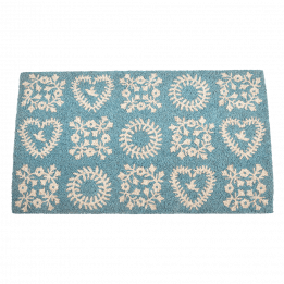 blue friendship design doormat surface