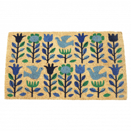 folk doves design doormat surface
