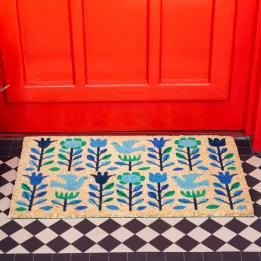 folk doves doormat