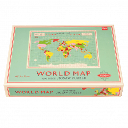 World Map puzzle box