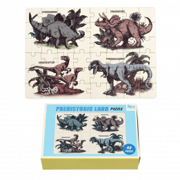 Prehistoric Land completed puzzle with box