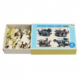 Prehistoric Land puzzle pieces inside box