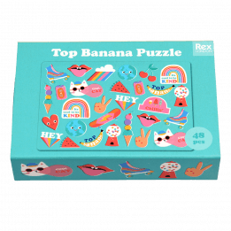 Top Banana puzzle matchbox style box