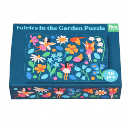 Fairies in the Garden puzzle matchbox style box