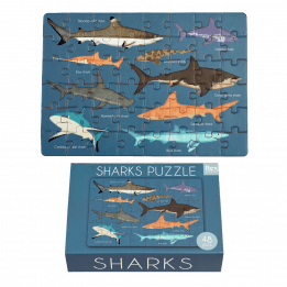 Sharks completed puzzle with box