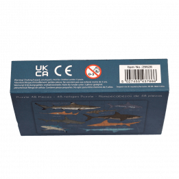 Sharks puzzle box side with safety information