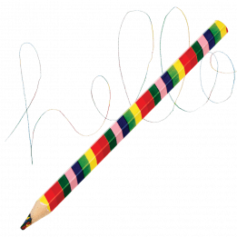 Jumbo multi colour core rainbow pencil