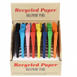 Recycled paper pen assorted colours