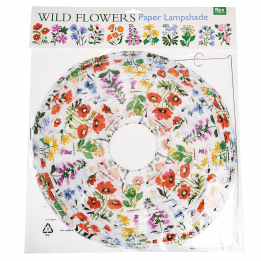 Wild Flowers paper lampshade in packaging