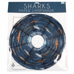 Sharks paper lampshade in packaging