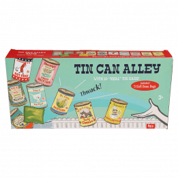 Traditional tin can alley game box