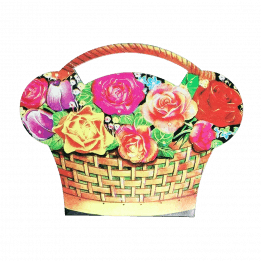 basket flowers sewing kit