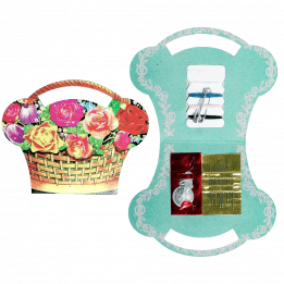 basket flowers sewing kit