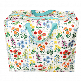 wild flowers jumbo bag, flowers design storage bag