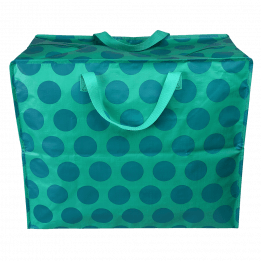 Blue on turquoise Spotlight jumbo storage bag