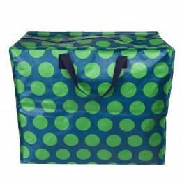 Green on blue Spotlight jumbo storage bag