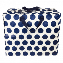 Navy on cream Spotlight jumbo storage bag