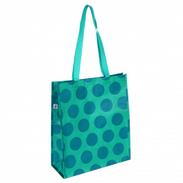 Blue on turquoise Spotlight shopping bag