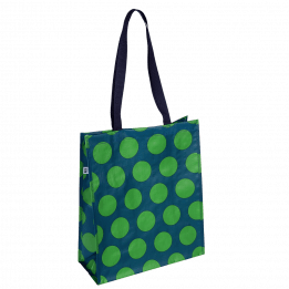 Green on blue Spotlight shopping bag