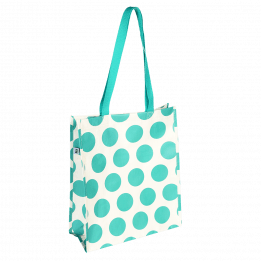Turquoise on cream Spotlight shopping bag